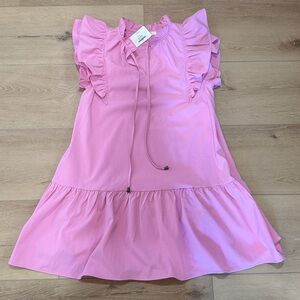 NWT Entro Pink Ruffle Sleeve Dress